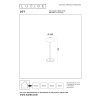 JOY - Zewnętrzna lampa stołowa ładowana przez USB - Ø 11,5 cm - LED Dim. - 1x1,5W 3000K - IP54 - White 15500/02/31 Lucide